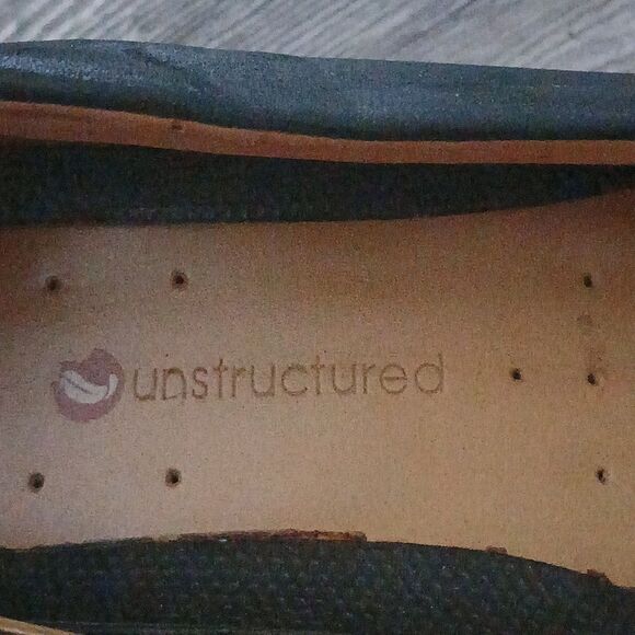 Clarks Artisan Unstructured black dress show with heel  Sz 7.5 - Picture 6 of 8